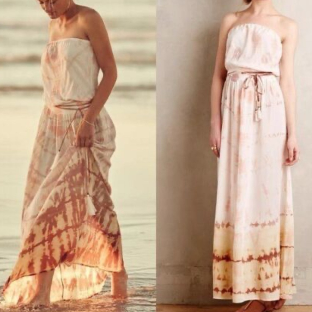 NWT Gypsy by Anthropologie Global Vintage Boho Tie Dye Maxi dress size medium